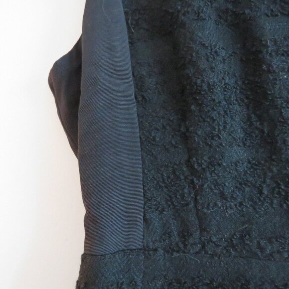 KOBI HALPERIN Black Textured Tweed Wool Blend Fit and Flare Dress Office Siren - Picture 7 of 14